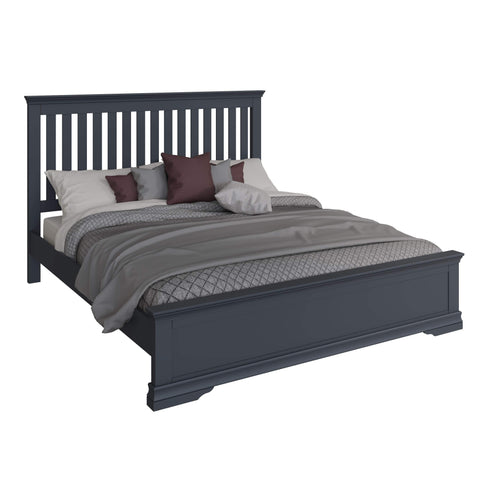 Swayne Super King Bed - Midnight Grey