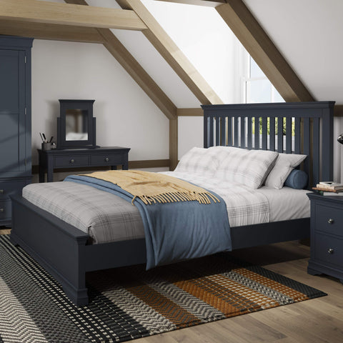Swayne Super King Bed - Midnight Grey