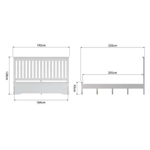 Swayne Super King Bed - White