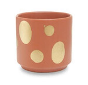 Yuri Small Terracotta Gold Spot Planter