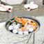 Antigua 120cm Round Table with Ice Bucket & 4 Dining Chairs Outdoor Set – Bronze Brown with Ivory Cushions