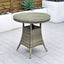 Cancun 70cm Round Table & 2 Bridge Arm Chairs Outdoor Set – Natural with Beige Cushions