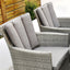 Lucia 160x100 Table & 6 Dining Chairs Outdoor Set – Goose Grey with Grey Cushions