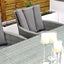 Lucia 160x100 Table & 6 Dining Chairs Outdoor Set – Goose Grey with Grey Cushions