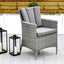 Lucia 160x100 Table & 6 Dining Chairs Outdoor Set – Goose Grey with Grey Cushions