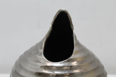 2736- Round Antique Nickel Ombre Aluminium Vase Small 3
