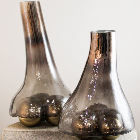 32152_Large_Shadow_Grey_Aged_BrassMolten_Glass_Vase_With_Aluminium_Base_E