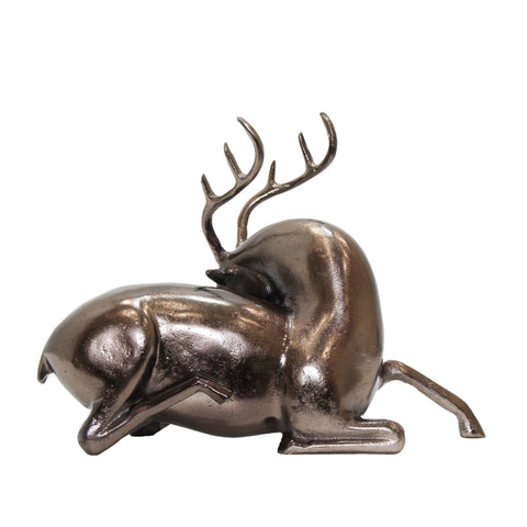 3527_Small_Antique_Nickel_Aluminium_Reindeer_Sculpture_C