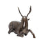 3527_Small_Antique_Nickel_Aluminium_Reindeer_Sculpture_D