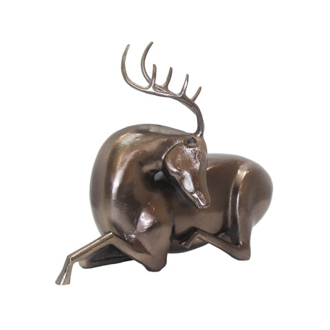 3528_Large_Antique_Nickel_Aluminium_Reindeer_Sculpture_C
