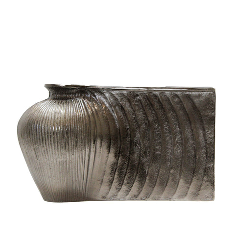 3701_Long_Ribbed_Aged_Brass_Aluminium_Vase_A