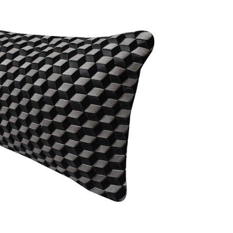 40663-B_Black_and_Ivory_Suede_Leather_Cushion_C