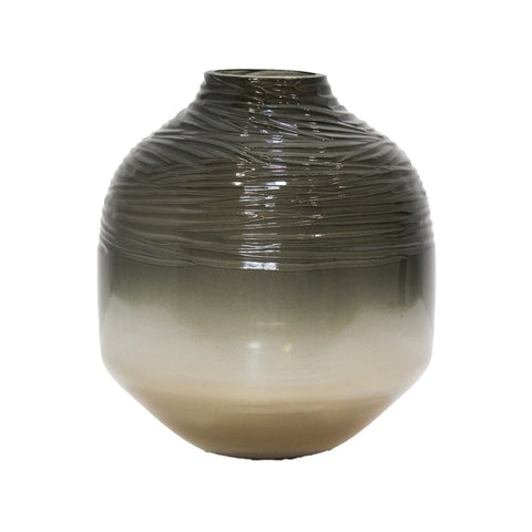 51896_Small_Forest_Brown_Ombre_Blown_Glass_and_Hand_Carved_Vase_A