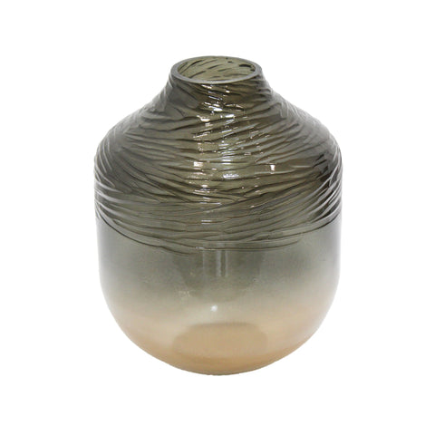 51897_Large_Forest_Brown_Ombre_Blown_Glass_and_Hand_Carved_Vase_B