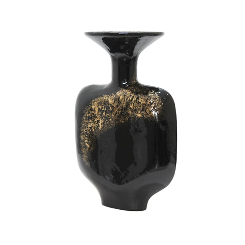 52530_Large_Midnight_Gold_Blown_Glass_Vase_With_Enamel_E