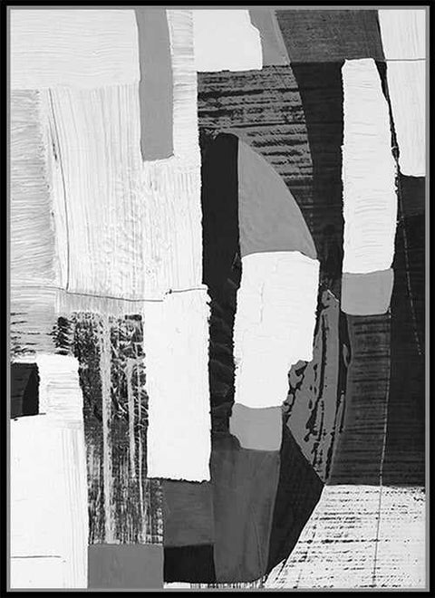 80X110 ABSTRACT SILVER LEAF WITH HANDPAINT EFFECT- P01401G