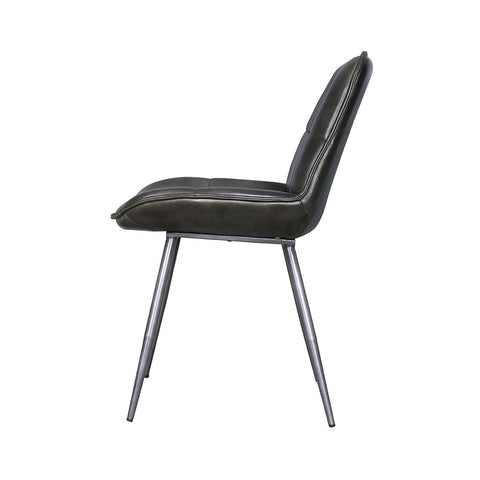 Aiden Leather Chair - Charcoal