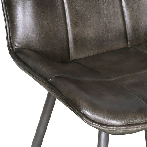Aiden Leather Chair - Charcoal