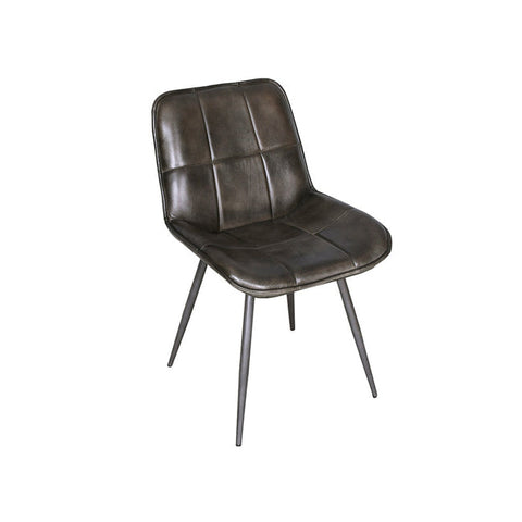 Aiden Leather Chair - Charcoal
