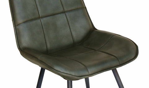 Aiden Leather Chair - Olive
