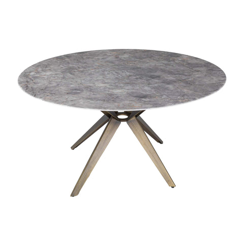 Avani - 1.5m Round Dining Table - Grey Marble - Mint