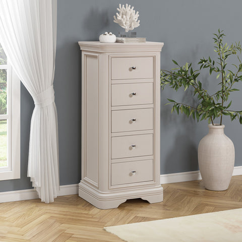 CAM_TB5CP311_Cambridge_Tall_5_Drawer_Chest_Grey_D