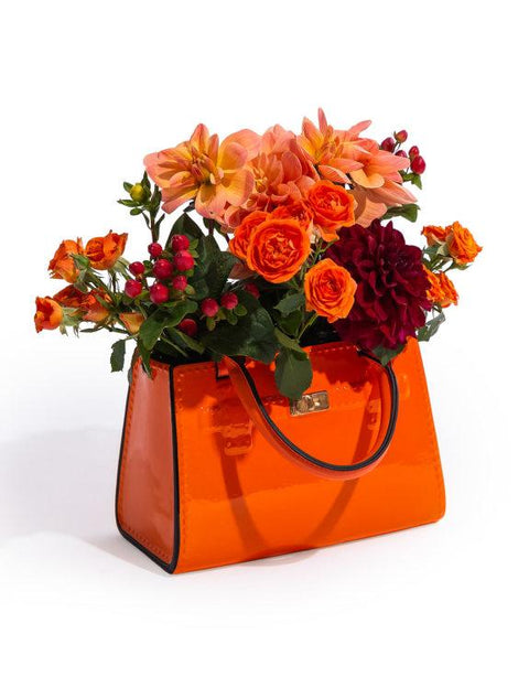 CRT145 - ORANGE CERAMIC HANDBAG