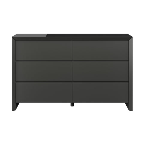 Elite - 6 Drawer Chest Matt Dark Grey - P1437DC12 - Mint