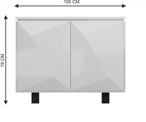 Esme - Medium Sideboard - Grey - P1918SB08 - Mint