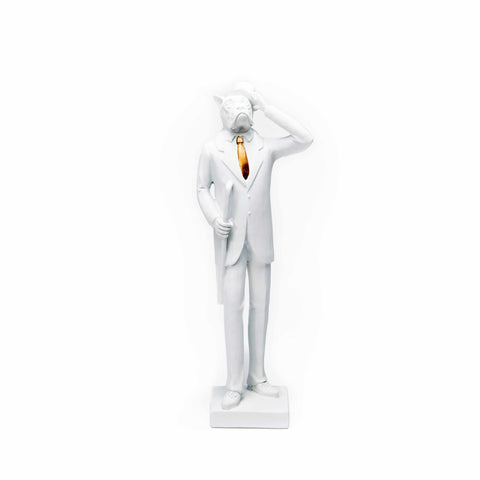Figure with hand on head