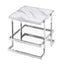 Jasper - Silver and Marble -Side Table  - CT-4047-1 - Mint