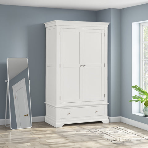 PRV_WD0201FW_Provence_2_Door_Wardrobe_with_Drawer_White_D