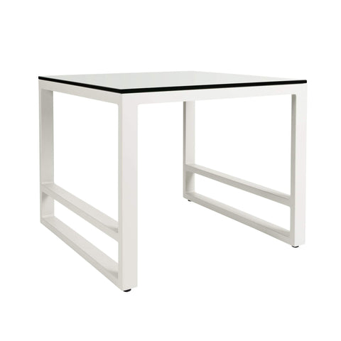 Riviera Retreat Sofa Table - White Plain Glass - GA-F2020026