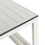 Riviera Retreat Sofa Table - White Plain Glass - GA-F2020026