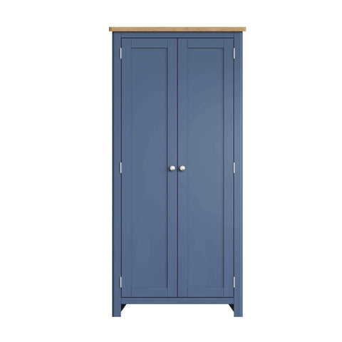 Roman Painted - 2 Door Full Hanging Wardrobe - Blue