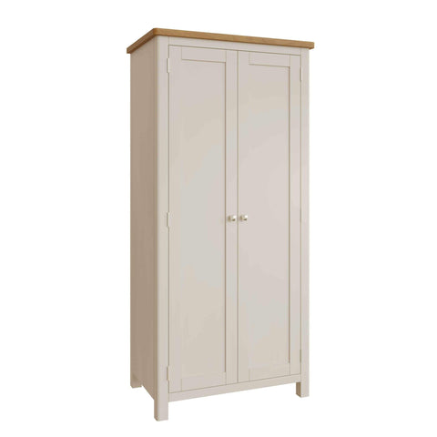 Roman Painted - 2 Door Full Hanging Wardrobe - Truffle