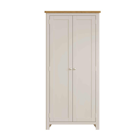 Roman Painted - 2 Door Full Hanging Wardrobe - Truffle