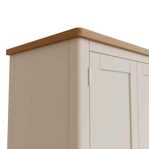 Roman Painted - 2 Door Full Hanging Wardrobe - Truffle