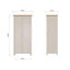 Roman Painted - 2 Door Full Hanging Wardrobe - Truffle