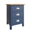 Roman Painted - 3 Drawer Bedside Cabinet - Blue