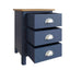 Roman Painted - 3 Drawer Bedside Cabinet - Blue