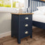 Roman Painted - 3 Drawer Bedside Cabinet - Blue