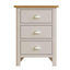 Roman Painted - 3 Drawer Bedside  - Truffle
