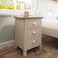 Roman Painted - 3 Drawer Bedside  - Truffle