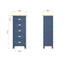 Roman Painted - 5 Drawer Narrow Chest - Blue