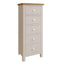 Roman Painted - 5 Drawer Narrow Chest  - Truffle