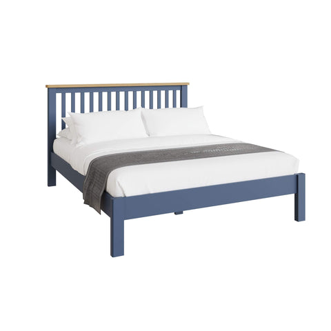Roman Painted - King Bed - Blue
