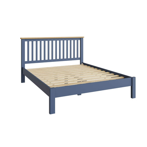 Roman Painted - King Bed - Blue