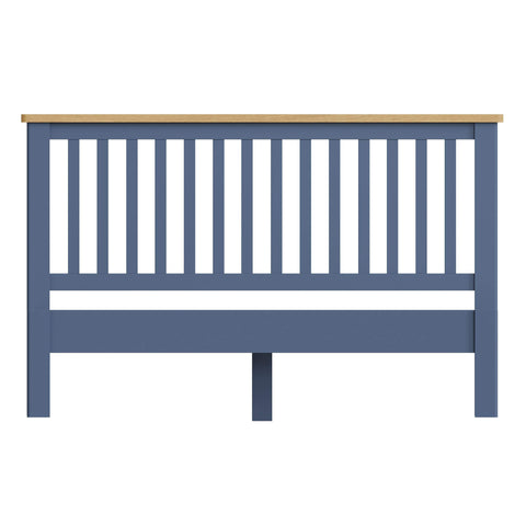 Roman Painted - King Bed - Blue