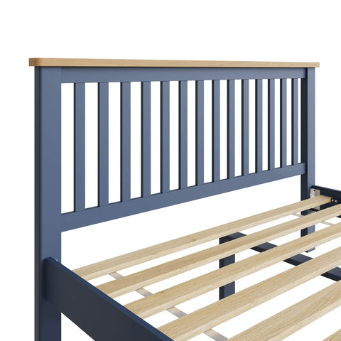 Roman Painted - King Bed - Blue